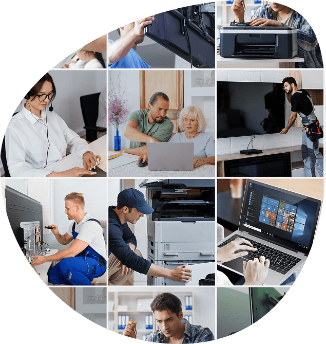 Nos techniciens informatiques en intervention